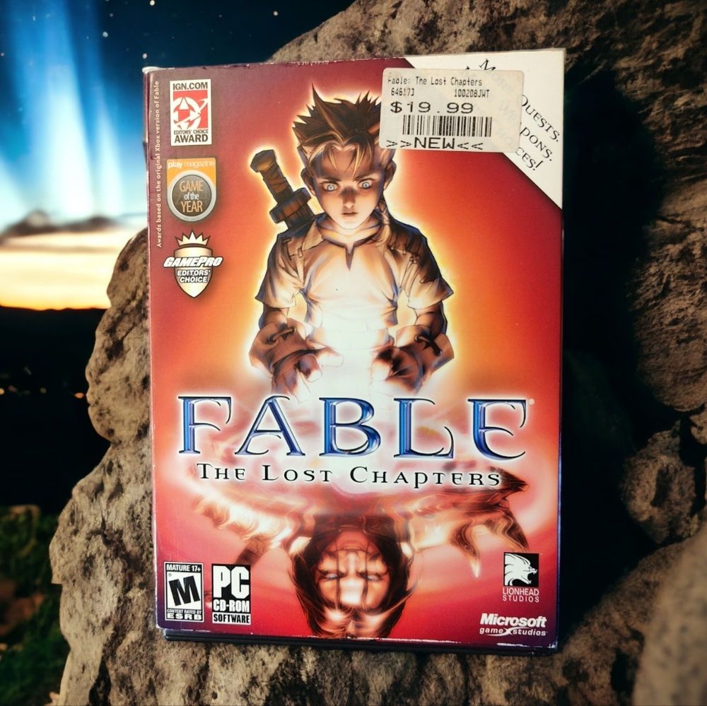 🍄MICROSOFT FABLE - THE LOST CHAPTERS 2005 PC CD-ROM Video Game Box Set
